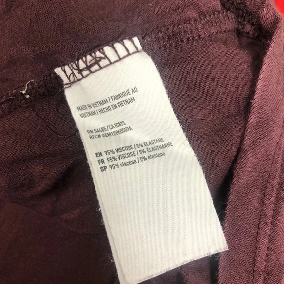 5/$20‎ AMERICAN EAGLE soft & sexy dark purple long sleeve - Picture 4 of 5